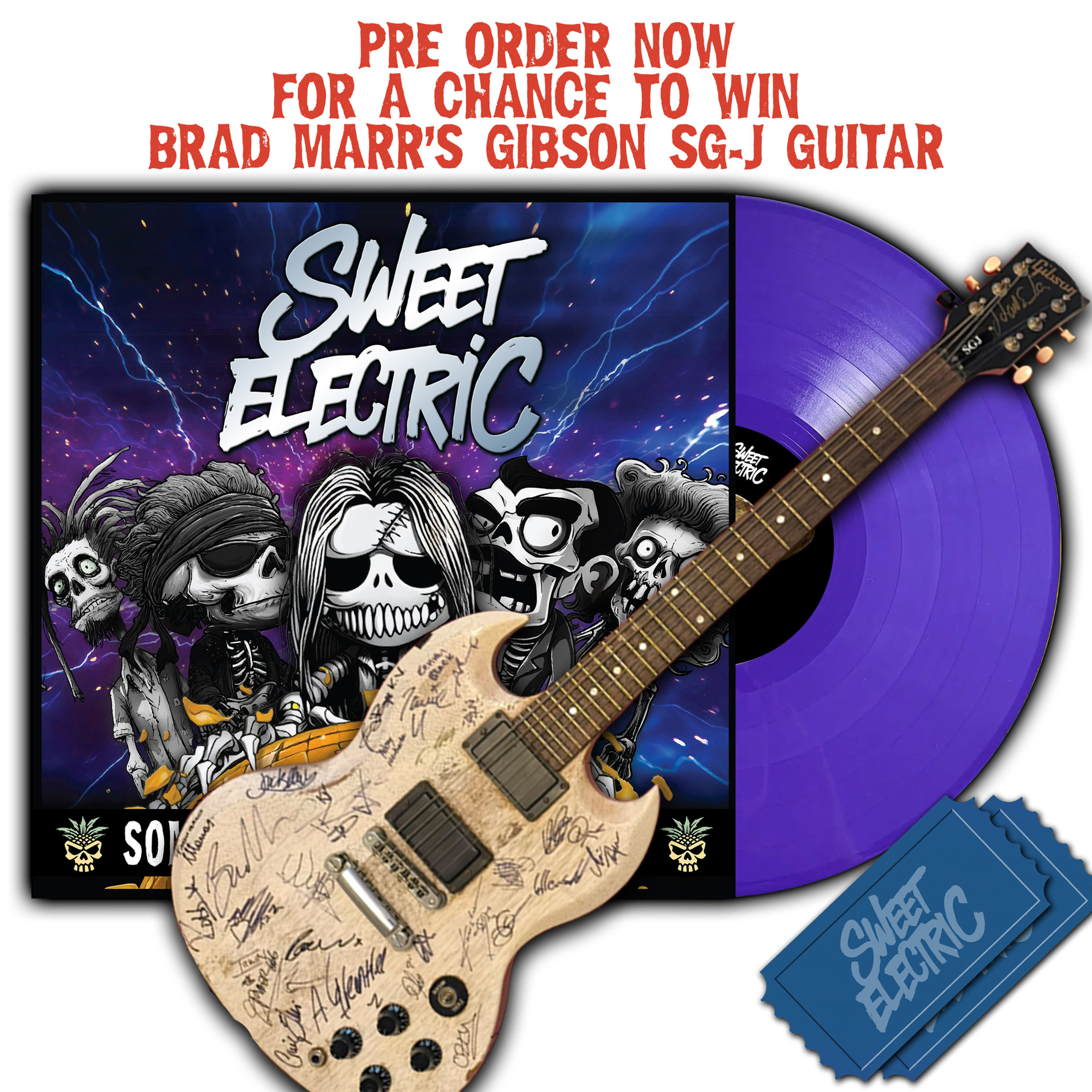 Purple Vinyl - Something Something Disco + 2 Tickets to Win Brad's Guitar