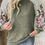 Thumbnail: Floral Mosaic Ribbed Blouse