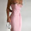 Thumbnail: Spaghetti Strap Maxi Dress with Print Patchwork Backless Design