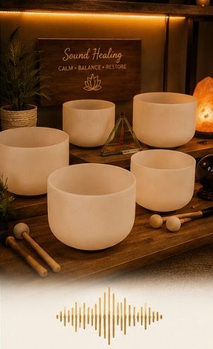 Sound bath meditation session art