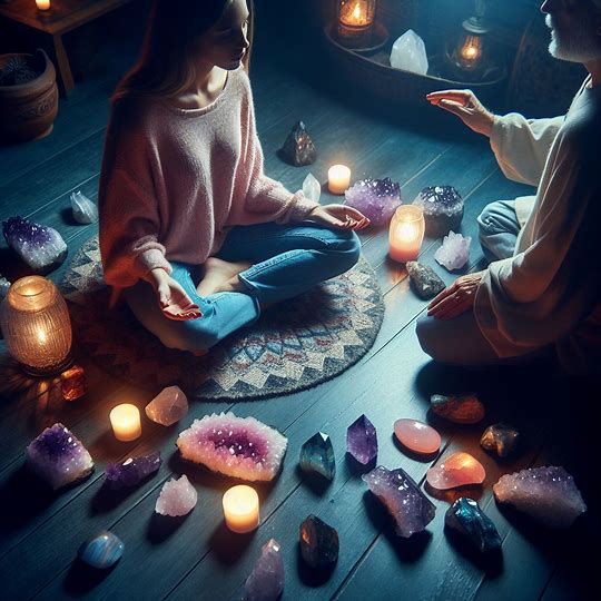 Past life regression reading with crystals