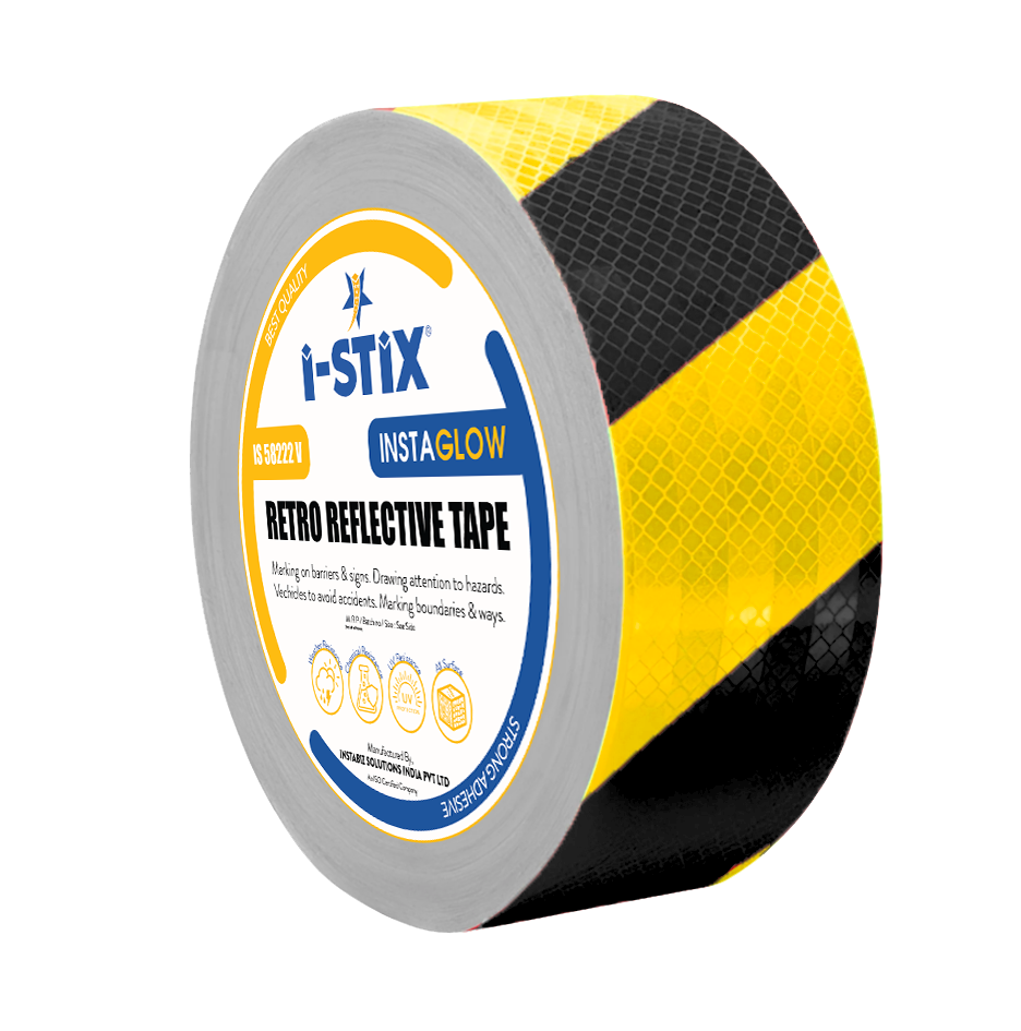 iSTIX RETRO REFLECTIVE TAPES YELLOW BLACK