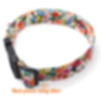 Whimsical Floral Roses Dog Collar hardware view