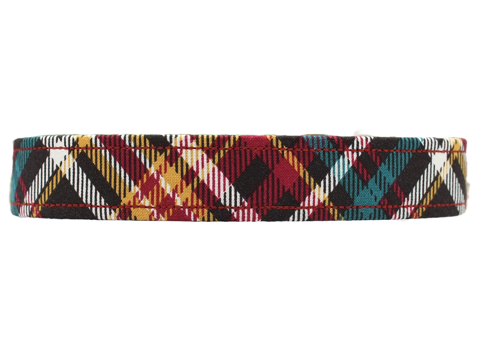 Thumbnail: Fall Plaid Dog Collar Front View