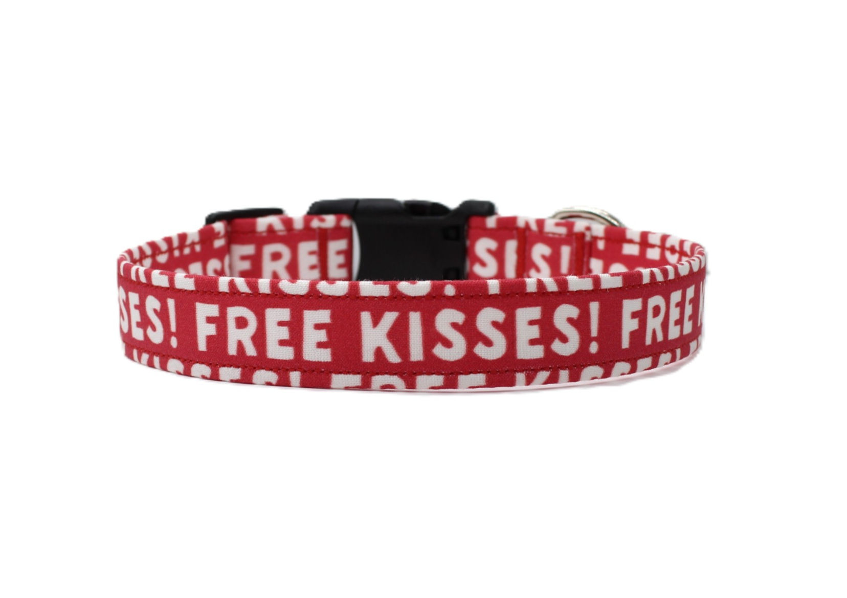 Free Kisses Dog Collar front view