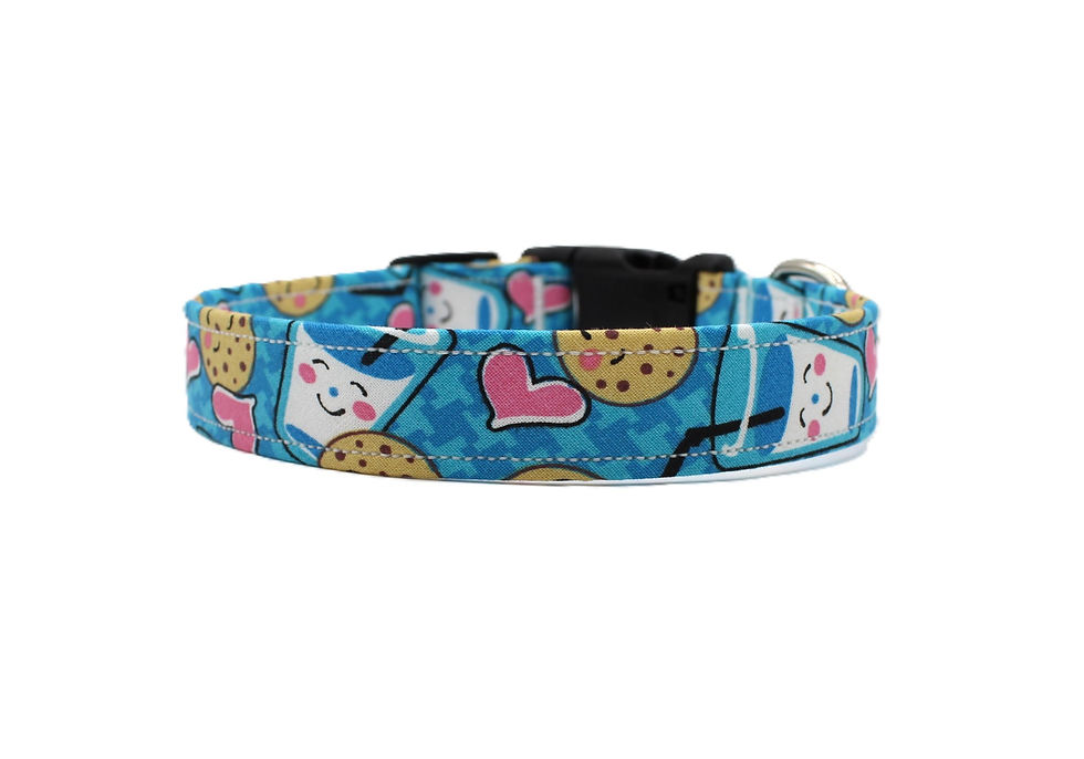 Thumbnail: Milk and Cookies Dog Collar front view
