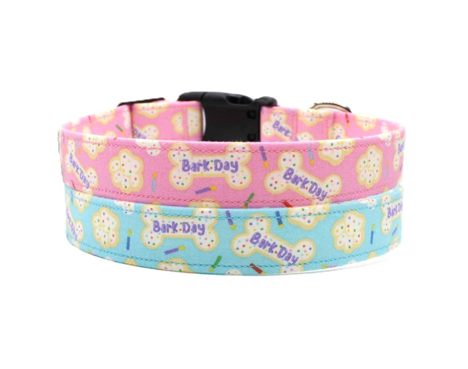 Birthday Dog Collar Front View