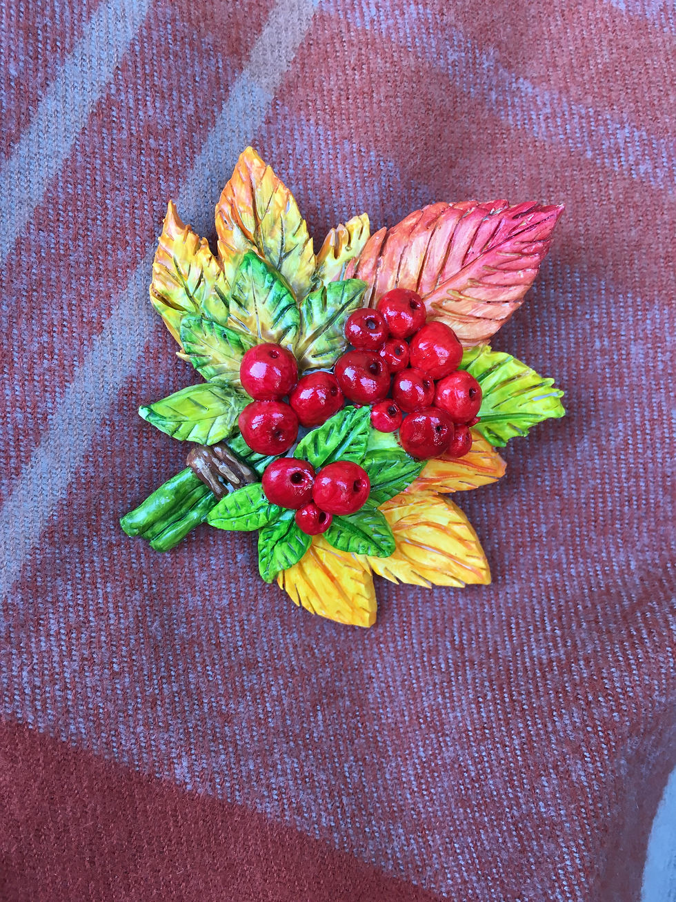 Kalinka-malinka brooch