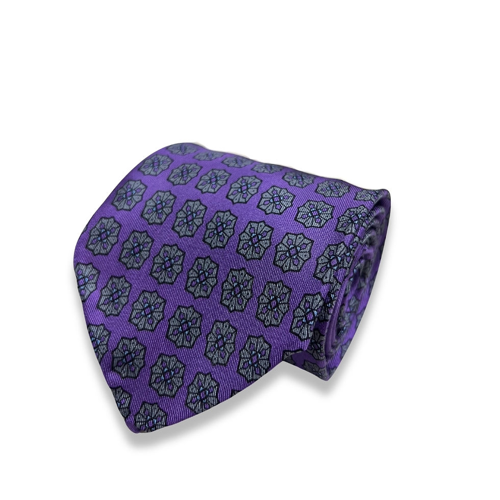 Thumbnail: The Venetian Medallion Tie in Royal Amethyst