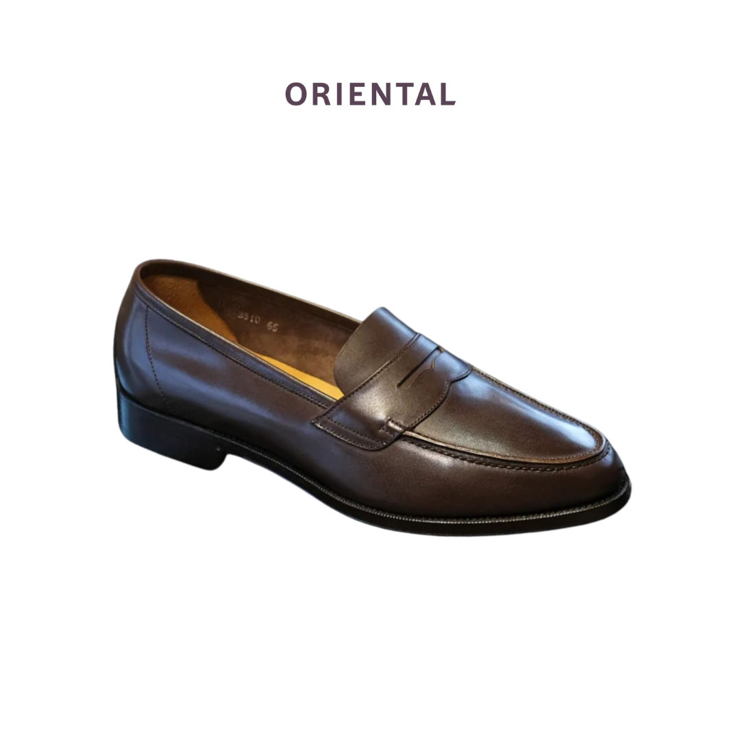 Oriental Shoemaker - Albers Penny Loafer Unlined Dark Brown Calf