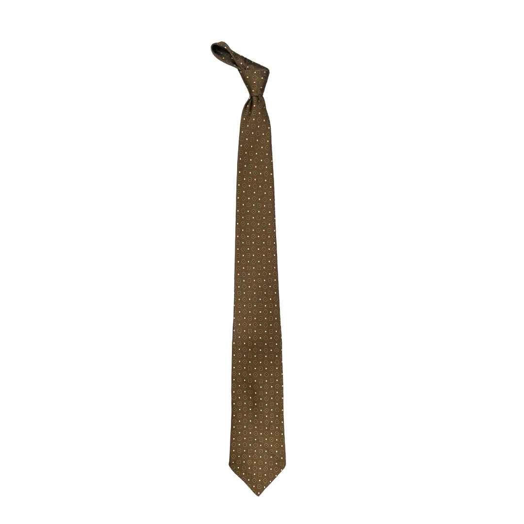 Narcisa Medallion Tie in Chocolate