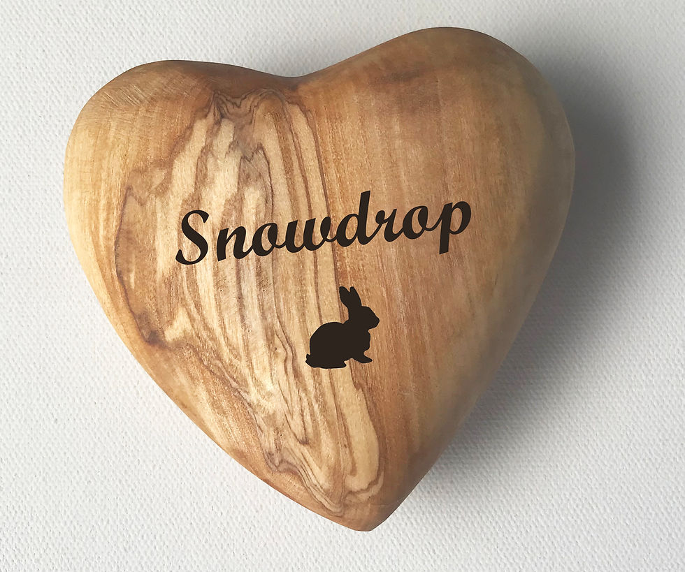 Thumbnail: Personalised Engraved Olive Wood Pet Pebble, Pet Memorial Heart Pebble