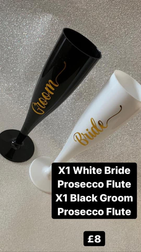 Bride & Groom Prosecco Flutes