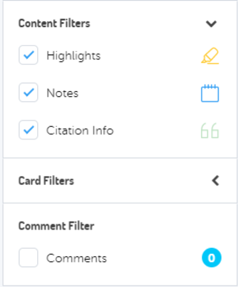 Filter the right content in research