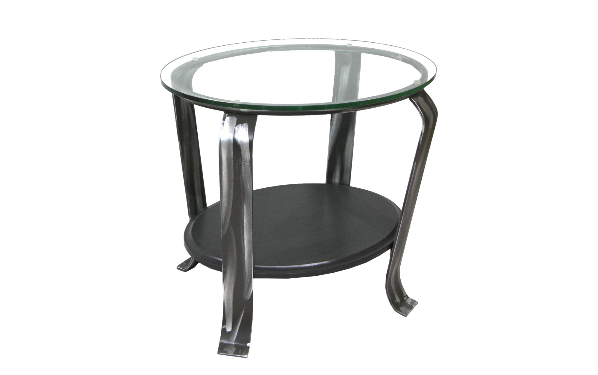 TABLE DE BOUT VERRE AVEC TABLETTE