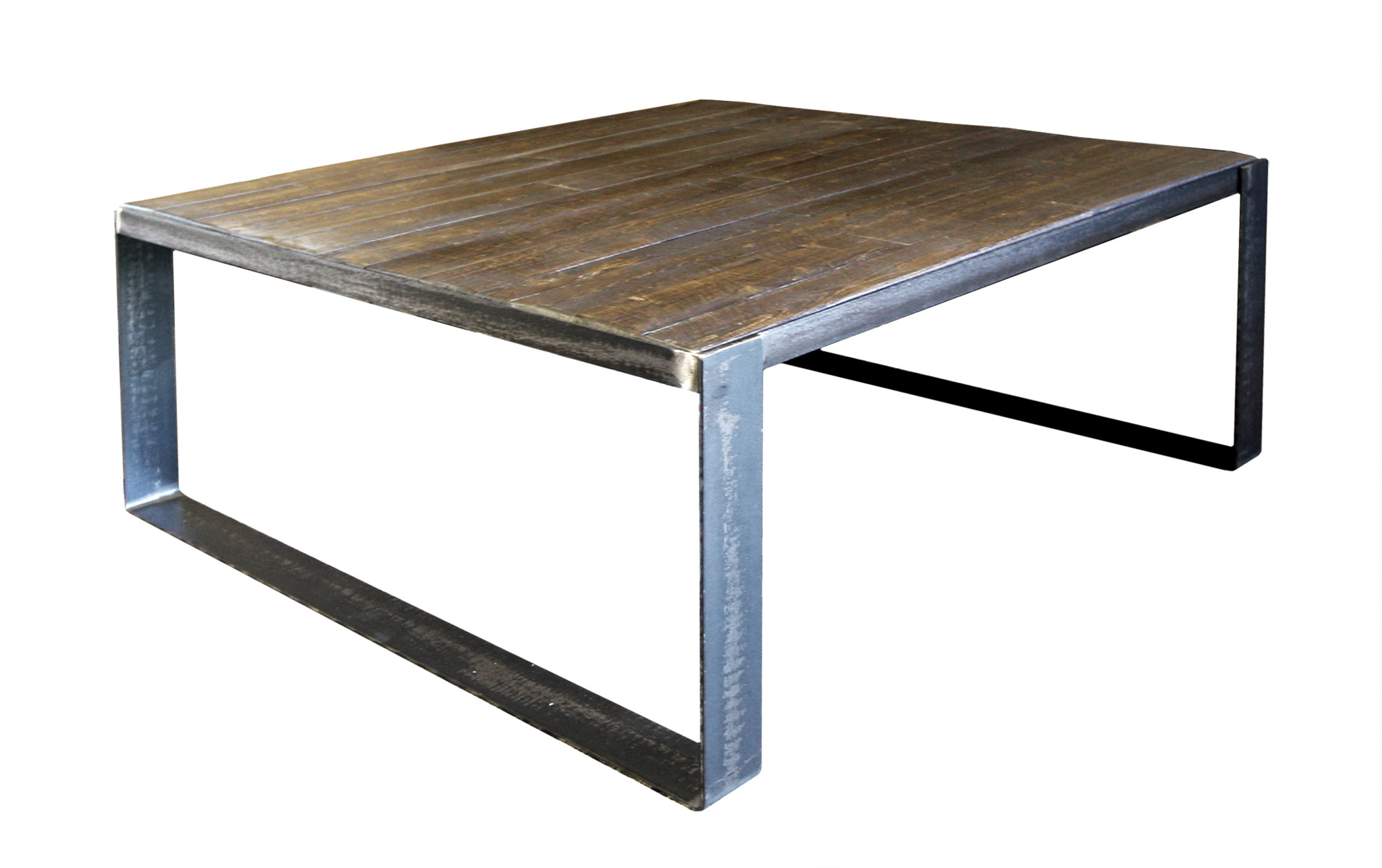 TABLE BASSE CARRÉE EN BOIS RECYC