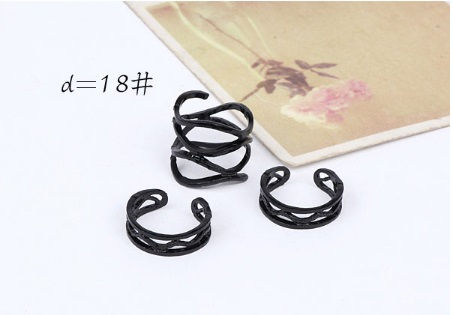 Thumbnail: Ring Hollow Forever21 Out Simple Design Black
