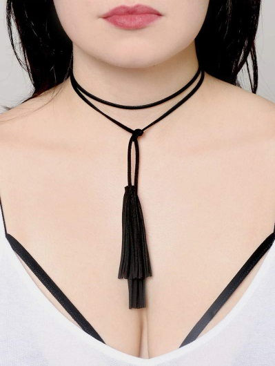 Thumbnail: Choker Tassel Black