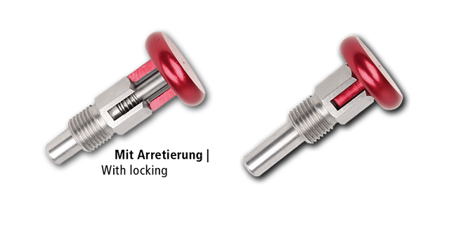 Stainless steel indexing plunger