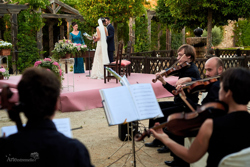 Boda en el Castillo de las Arguijuelas (Cáceres) y postboda en Bruselas