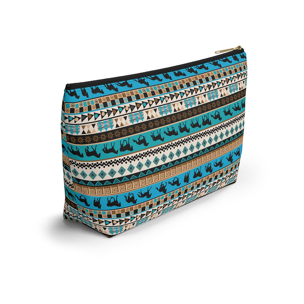 Thumbnail: Tribal Horse Design Accessory Pouch w T-bottom