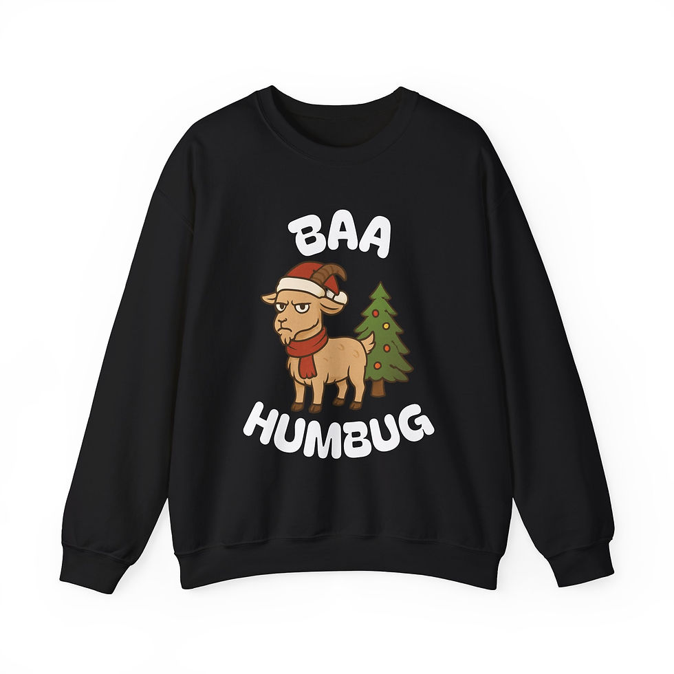 Thumbnail: BAA HUMBUG Goat Christmas Crewneck Sweatshirt