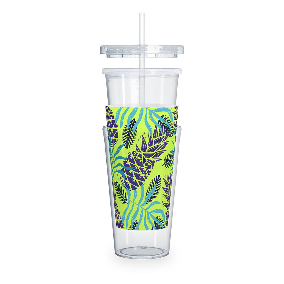Thumbnail: Tropical Pineapple - 20 oz Tumbler with Straw