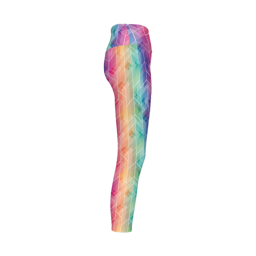 Thumbnail: Zig-Zag Rainbow Tie-Dye Cloud-Like Leggings