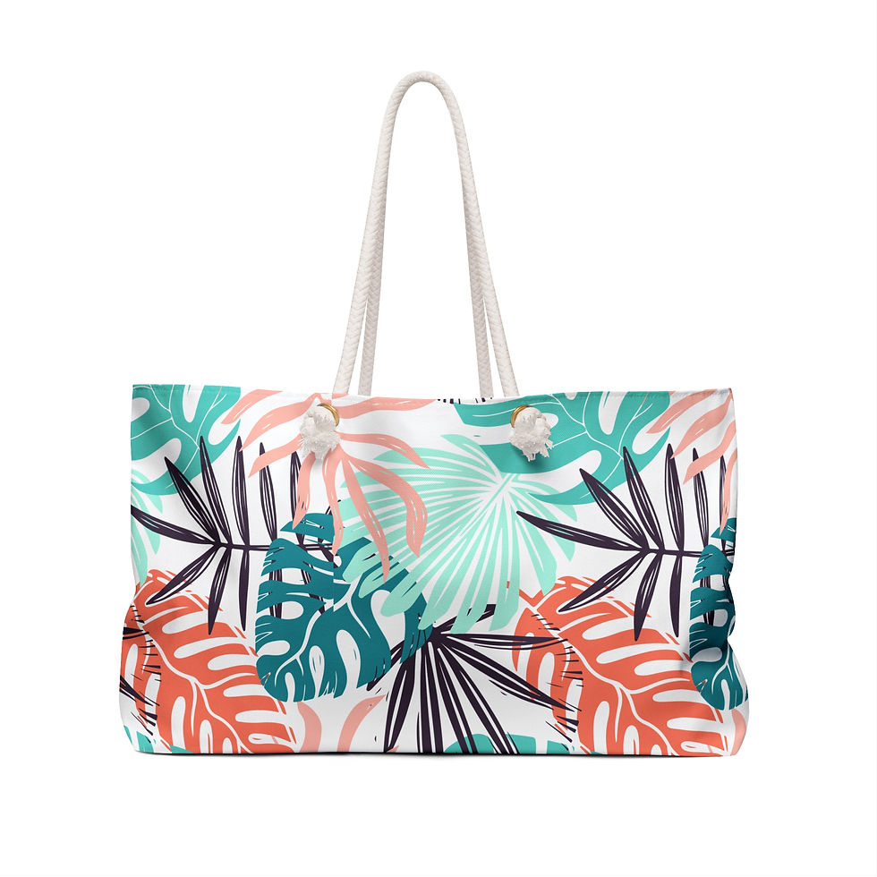 Thumbnail: Jungle Foliage Oversized Weekender Tote