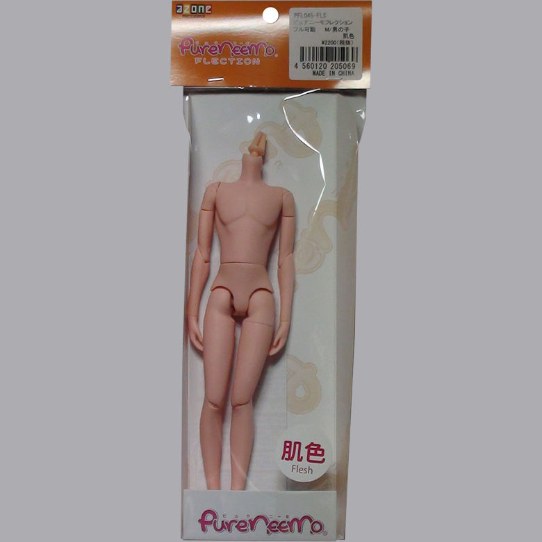 Thumbnail: AZONE 1/6 Pure Neemo FLECTION M Flesh BOY Body & OBITSU Flocked Head parts Doll