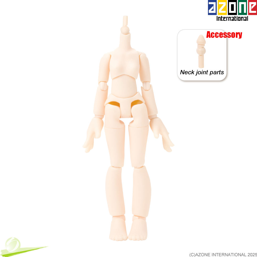 Miniature : AZONE 1/12 Picco Neemo D Body Whity HANDS (A) & Non Flocked Head parts set Doll