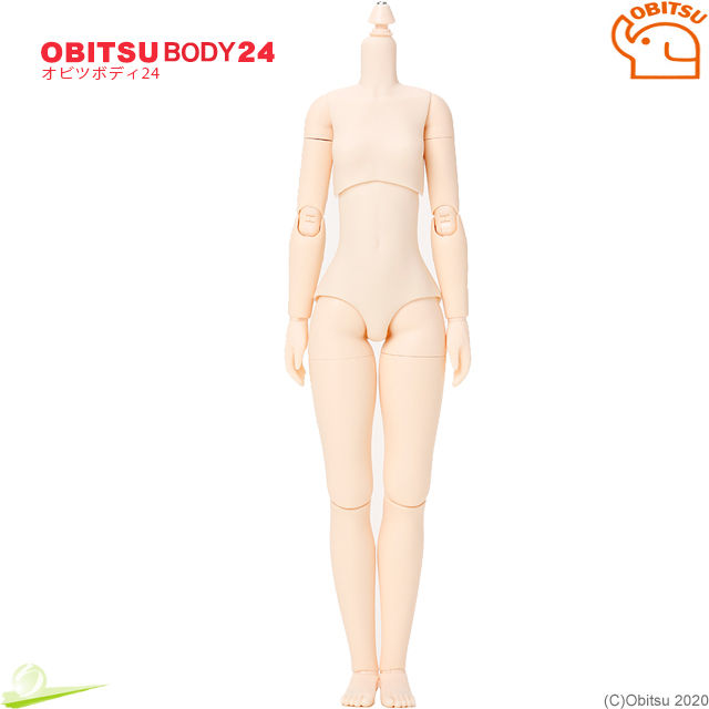Thumbnail: Obitsu 24BD-F02W-S Bust size White Body & Non Flocked Head parts Flection Doll
