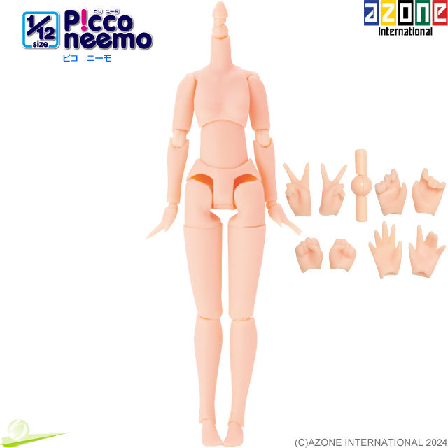 Miniatura: AZONE 1/12 Picco Neemo M GIRL Body Flesh &Flocked Head parts set Black hair Doll