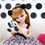 Miniatura: Close-up of Licca-chan LD-07 Chao doll holding a mini cute panda toy with both hands and pressing it gently against her cheek