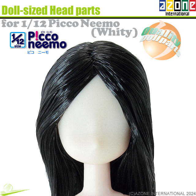 Miniaturbild: AZONE 1/12 Picco Neemo S GIRL Body Whity &Flocked Head parts set Black hair Doll