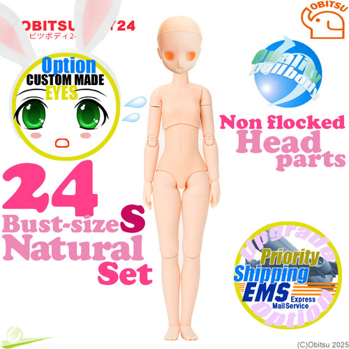 Obitsu Doll 24cm Body Bust S Whitey - 1/6 Scale Articulated Figure, Frosted Finish, Includes Hands & Adapters - View #5