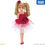 Miniatura: Full-body front view of Takara Tomy Licca-chan LD-09 Lady Rosé Doll, standing with both feet together, hand gently near mouth