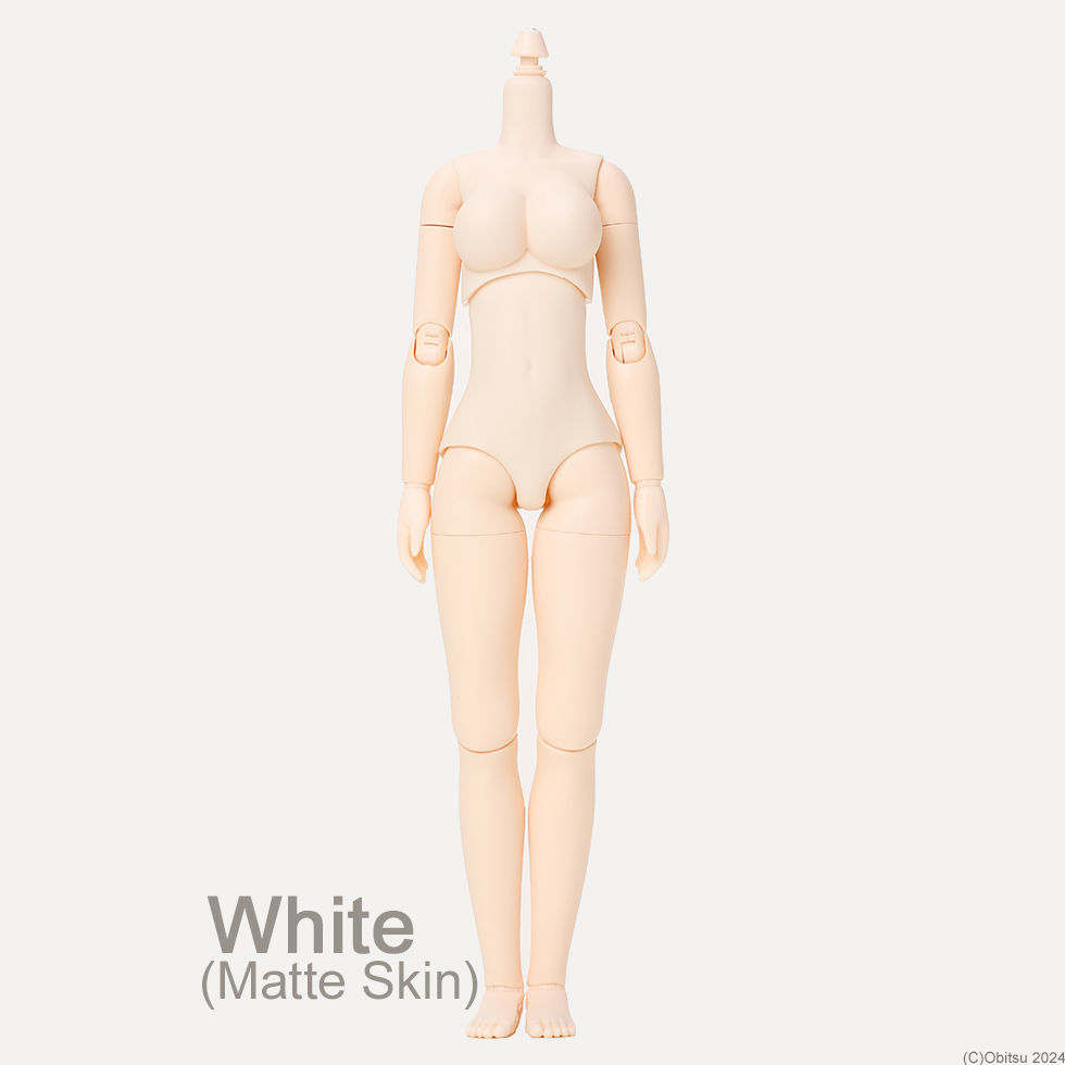Миниатюра: Obitsu 24BD-F02W-L size Bust Body Whity HANDS (A)& AZONE Head parts set Doll NEW
