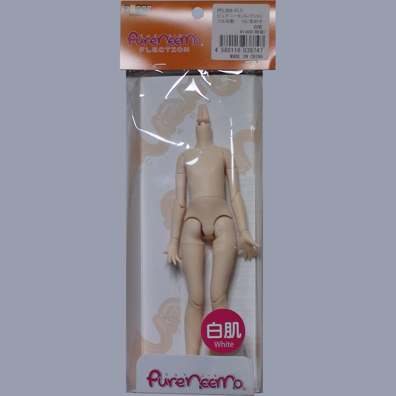 Thumbnail: AZONE 1/6 Pure Neemo FLECTION XS White Body & Flocked Head parts Black Hair Doll