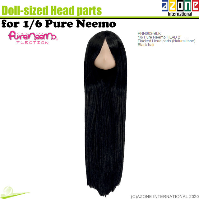 Thumbnail: AZONE Pure Neemo FLECTION S LL Bust Natural Body A Hands Flocked Head Black Doll