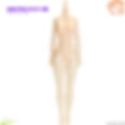 Miniaturbild: Front full-body view of the Obitsu 26BD-F01W-L doll body with L-size bust in white skin tone, without decorative logos.