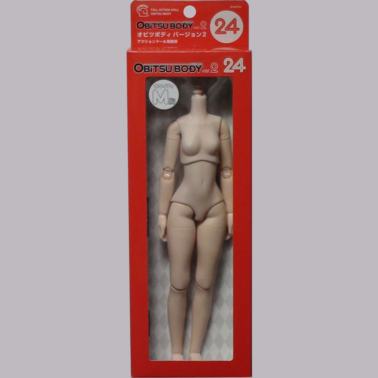 Thumbnail: Obitsu 24BD-F02W-M Bust size White Body & Non Flocked Head parts Flection Doll