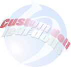 Glossy spherical logo with arched "CustomDoll" and "leaf dolls" text, representing the leaf-dolls custom doll shop.