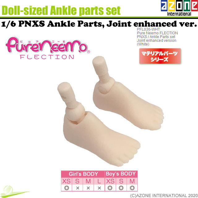 Thumbnail: AZONE PFL008-FLS 1/6 Pure Neemo Flection XS White GIRL Body Blythe Doll NEW