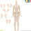 Miniatura: Front view of AZONE Pure Neemo Flection S Girl Doll Body PFL049-WHT with PFL055-WHT Hand Parts Set (A), in white skin tone.