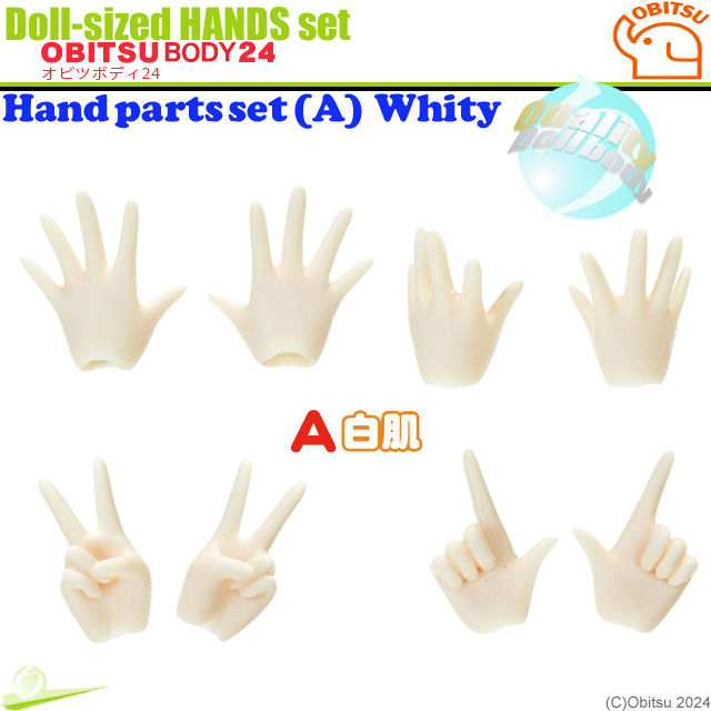 Miniaturbild: Obitsu 24BD-F02W-S size Bust Body Whity HANDS (A)& AZONE Head parts set Doll NEW