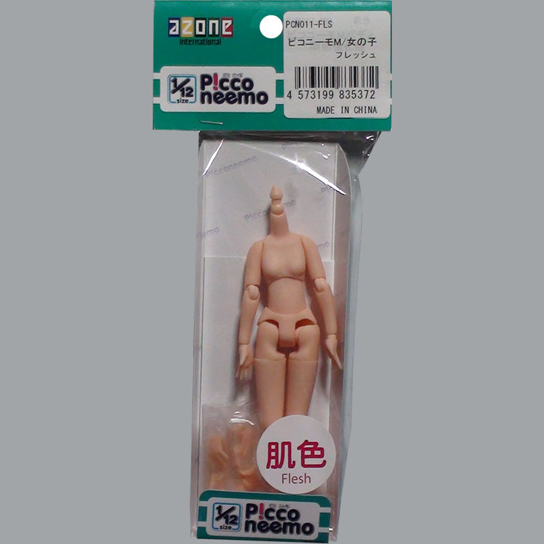 Miniaturbild: AZONE 1/12 Picco Neemo M GIRL Body Flesh &Flocked Head parts set Brown hair Doll