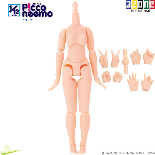Miniatura: AZONE 1/12 Picco Neemo S GIRL Body Flesh & Flocked Head parts set Pink hair Doll
