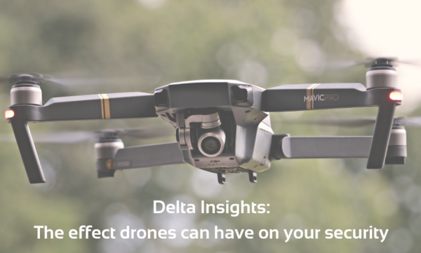 Photograph of a flying drone