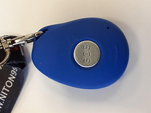 Blue panic button keychain